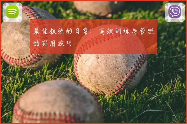 最佳教练的日常：高效训练与管理的实用技巧